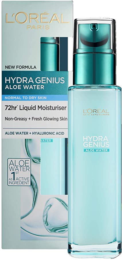 LOREAL HYDRA GENIUS ALOE WATER FOR NORMAL TO DRY SKIN 70ML