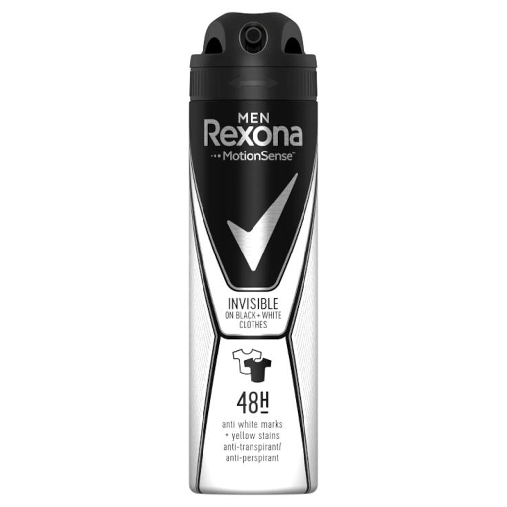 Rexona Deodorant Man Invisible Black And White 150ml Spray