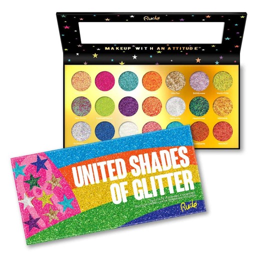 Rude United Shades Of Glitter 21 Color Palette