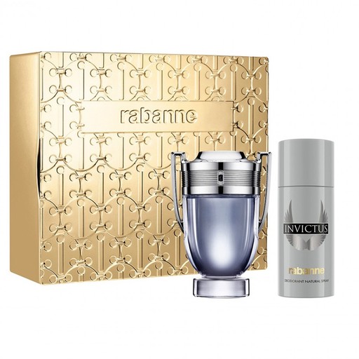 Paco rabanne invictus eau de toilette 100ml + deodorant spray 150ml