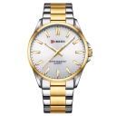 Curren Men Watch C9090G Silver, Gold &amp; White