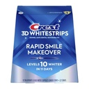 Crest 3D Whitestrips Rapid Smile Makeover At-Home Teeth Whitening Kit Level 10