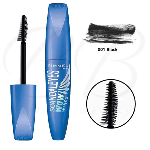 RIMMEL LONDON SCANDALEYES WOW WINGS WP MASCARA 001 BLACK