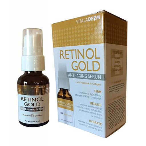Retinol Gold Anti-Aging Serum with Hyaluronic and Collagen