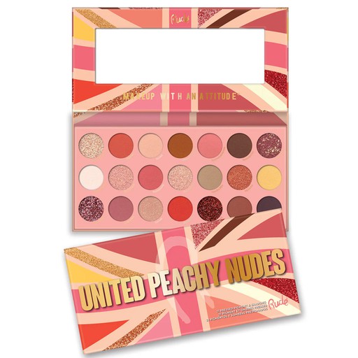 Rude United Peachy Nudes - 21 Pressed Pigment & Shadows Palette 21 Colors