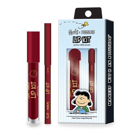 Rude X Peanuts Lip Kit Lip Liner + Matte Lip Color (You Blockhead))