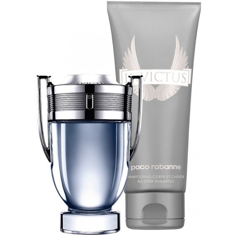 PACO RABANNE INVICTUS SET FOR MEN EDT 100ML + 100 SHAMPOOING CORPS