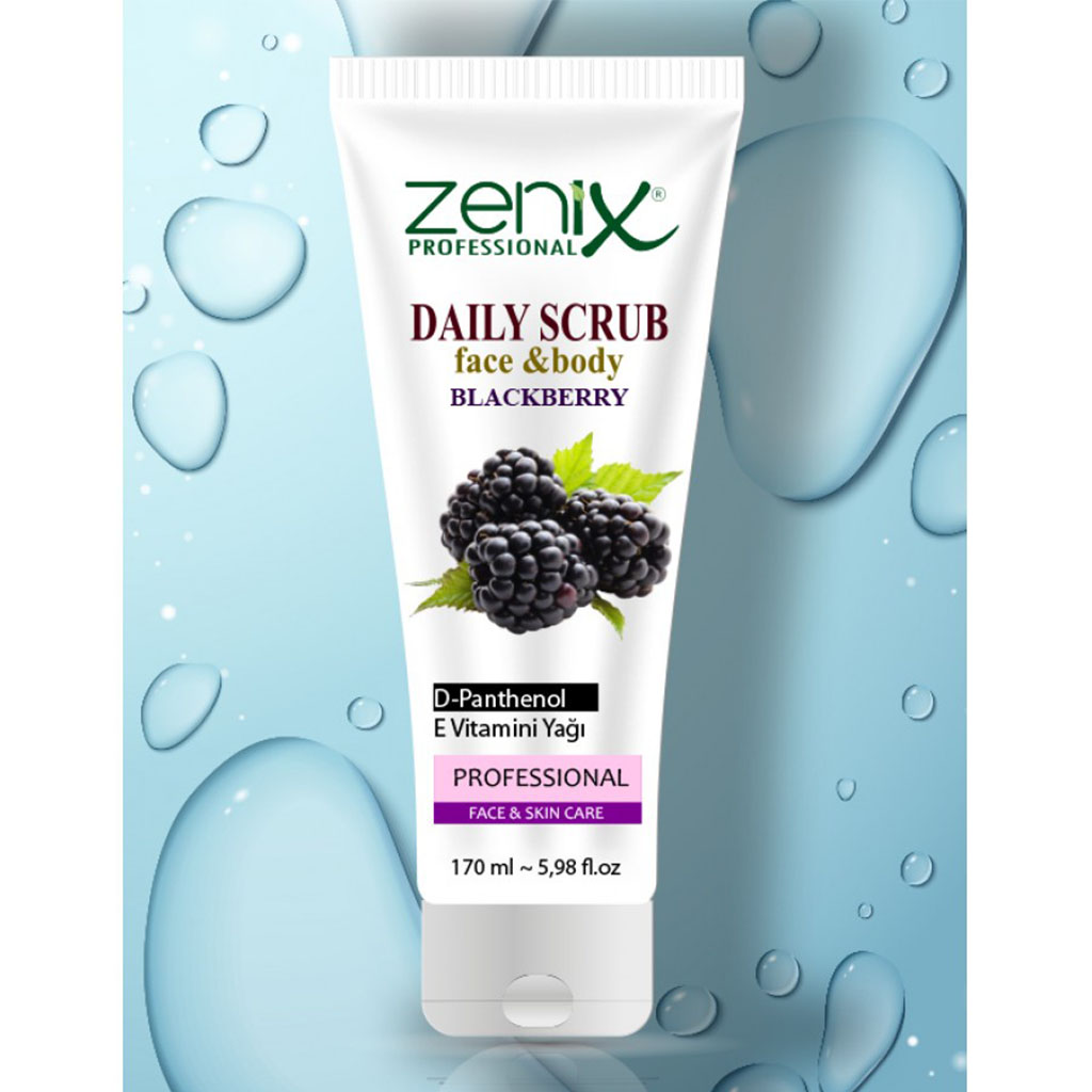 ZENIX DAILY SCRUB FACE AND BODY BLACKBERRY 170 ML