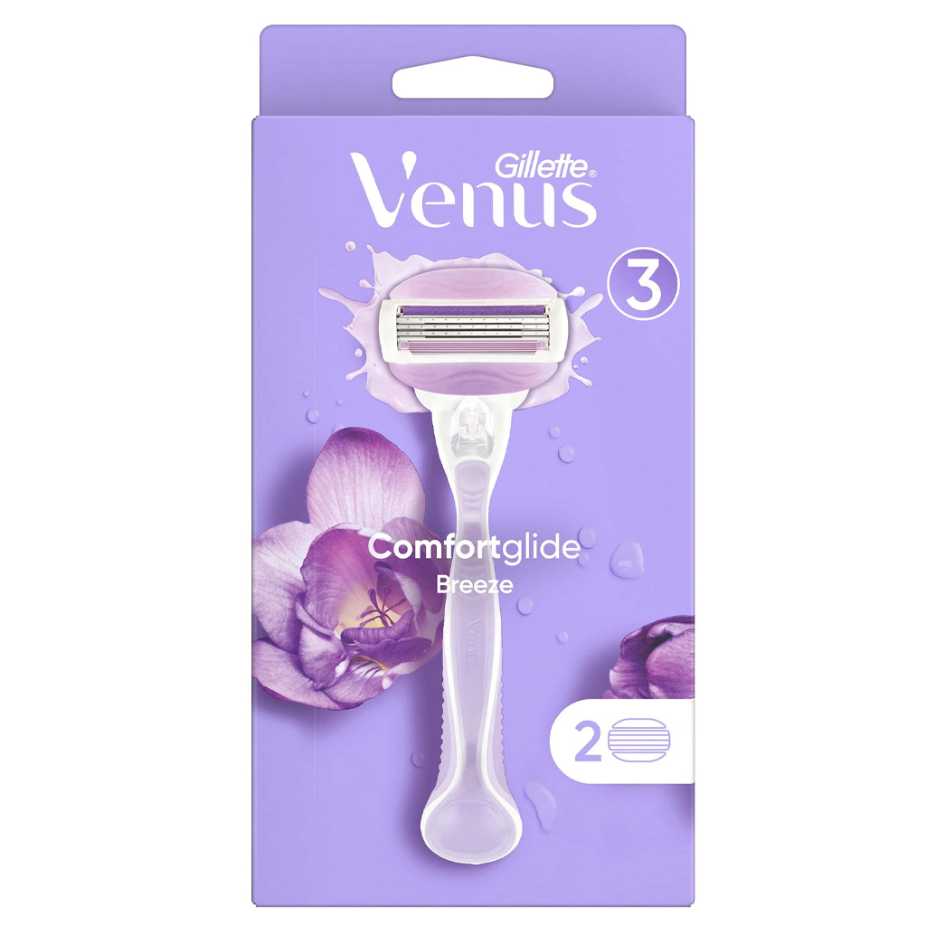 Gillette Venus Breeze Razor with 2 Refill Blade Cartridges