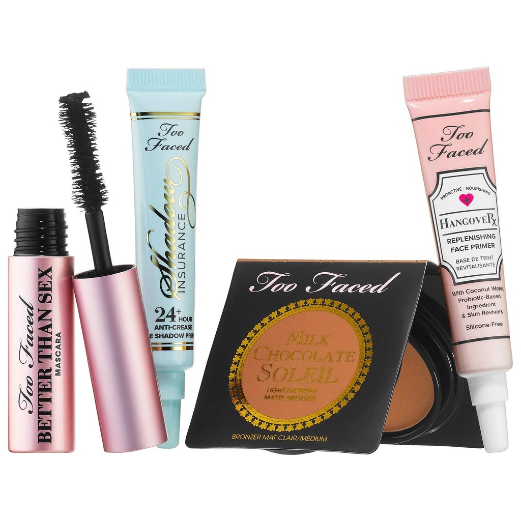 Too faced Jerrod's favorites travel make up set mascara primer bronzer