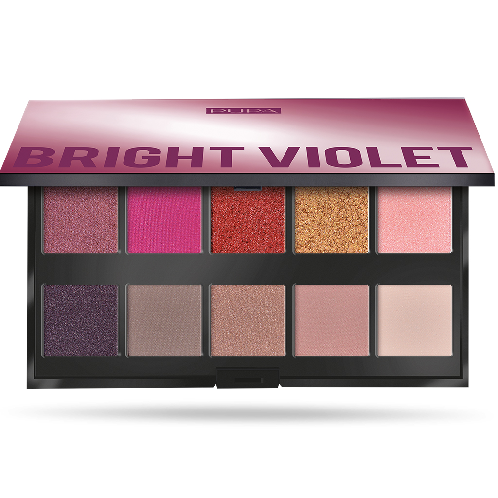 PUPA EYESHADOW PALETTE MAKE UP STORIES 10 SHADES BRIGHT VIOLET