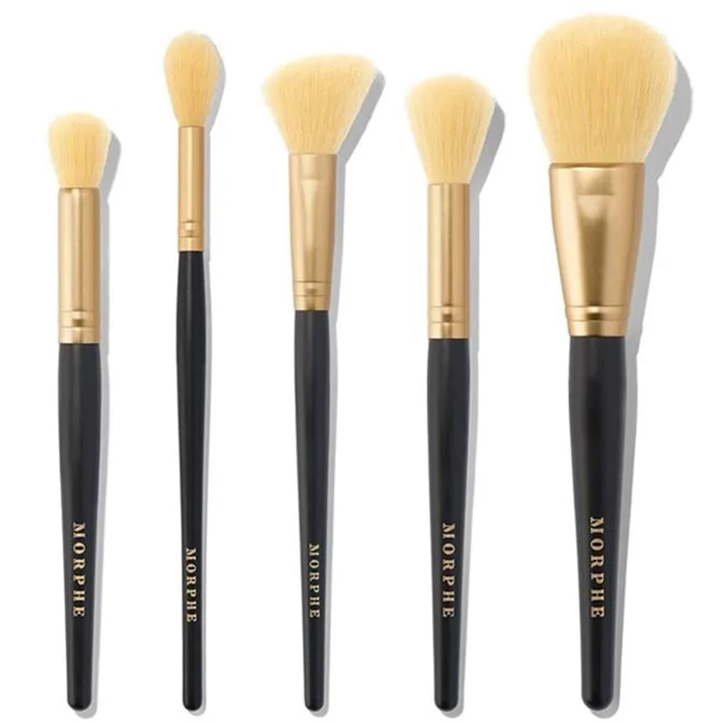 Morphe Complexion Crew 5 -piece Brush Collection+ Bag