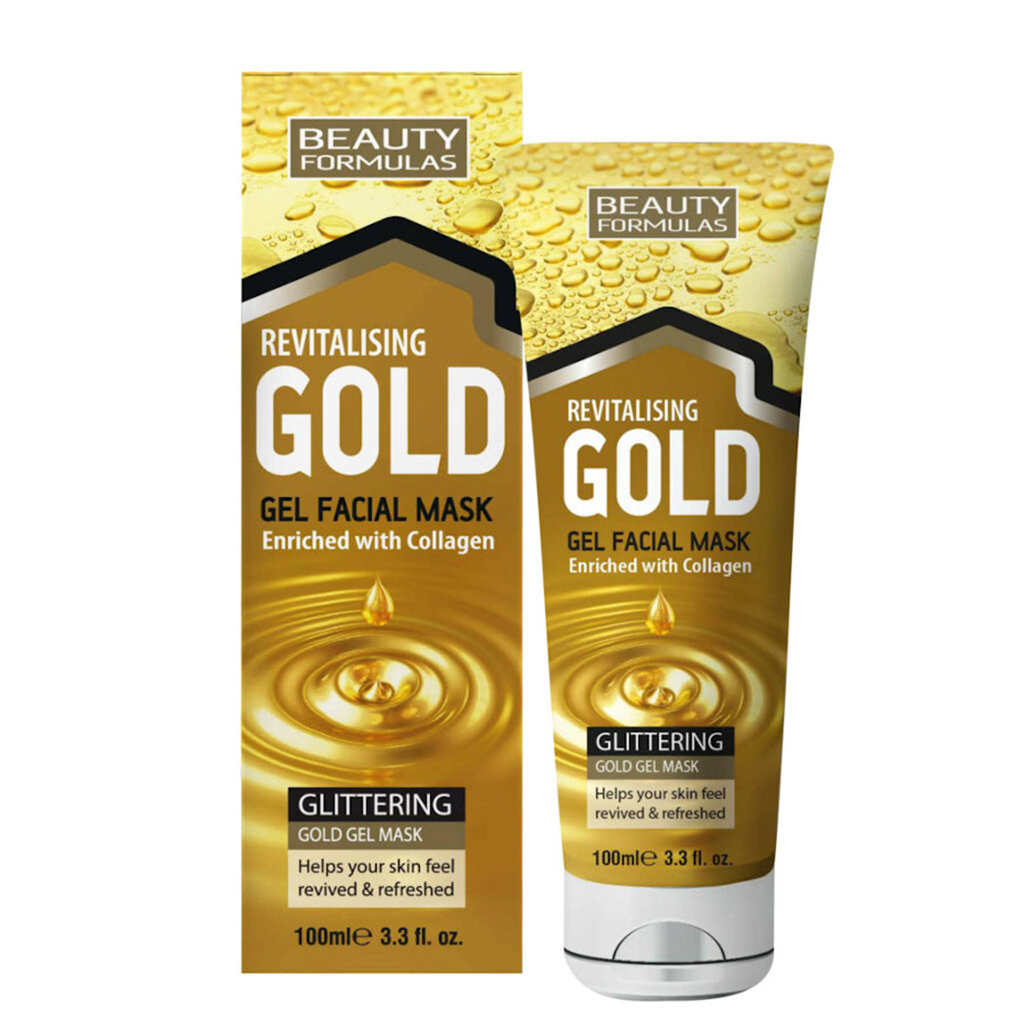 Beauty Formulas Revitalising Gold Gel Facial Mask - 100ml