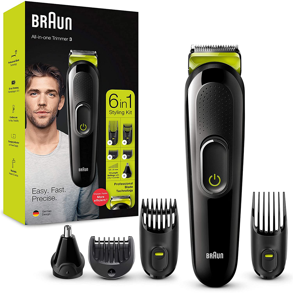 Braun Hair Clippers for Men MGK3220, 6-in-1 Beard Trimmer