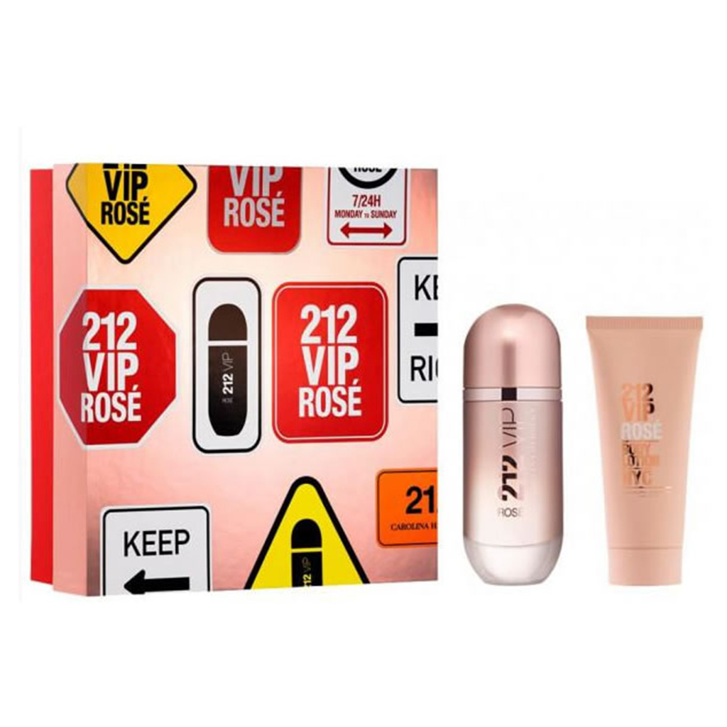 CAROLINA HERRERA 212 VIP ROSE SET 50ML EDP + BODY LOTION 75ML