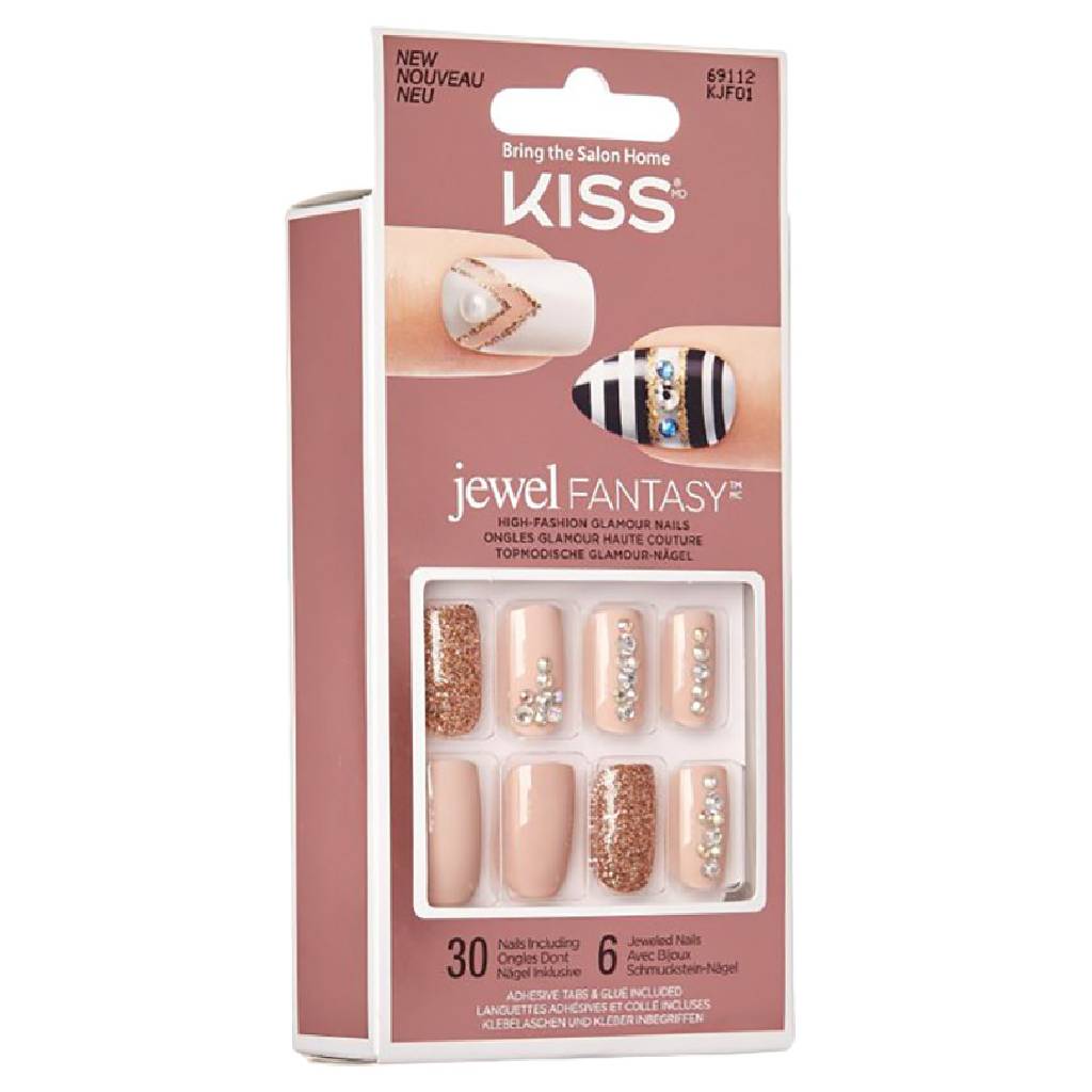 Kiss Jewel Fantasy 30 NAILS WITH 6 JEWELED NAILS