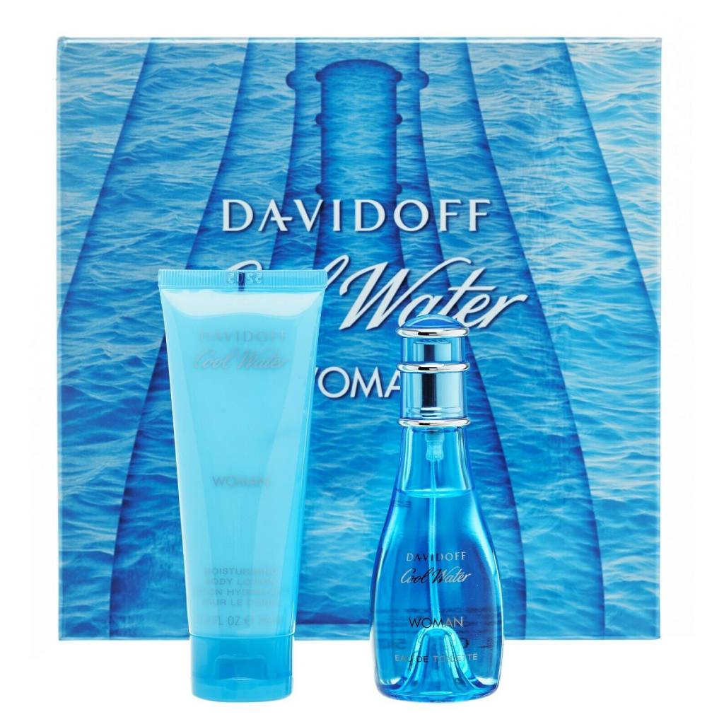 DAVIDOFF COOL WATER GIFT SET 50ML EDT + 75ML BODY LOTION