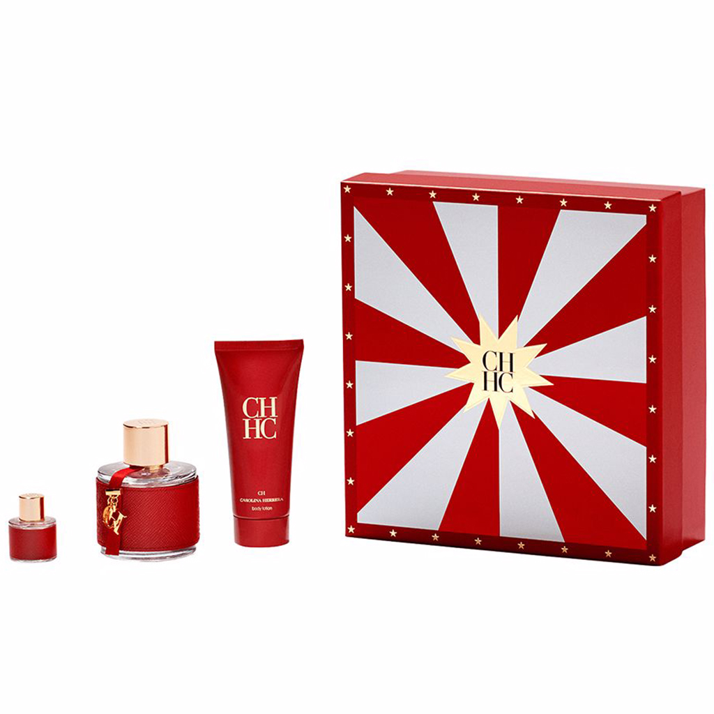 CAROLINA HERRERA CHT SET EDT 100ML + BODY LOTION 100ML + MINI 10ML