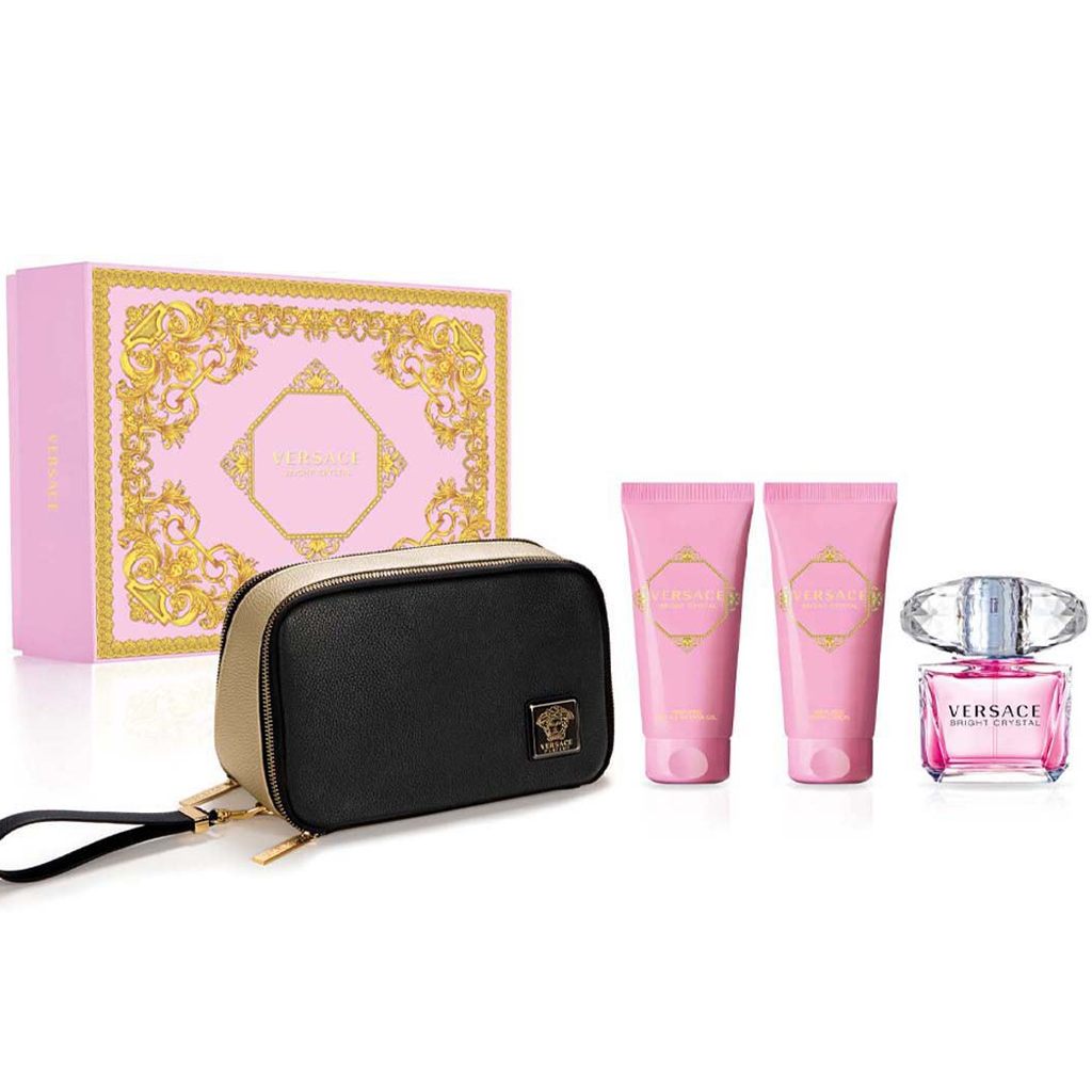 VERSACE BRIGHT CRYSTAL SET EDT 90ML + SHOWER GEL 100ML + BODY LOTION 100ML