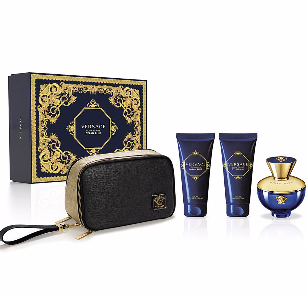 VERSACE POUR FEMME DYLAN BLUE SET EDP 100ML + SHOWER GEL 100ML + BODY LOTION 100ML