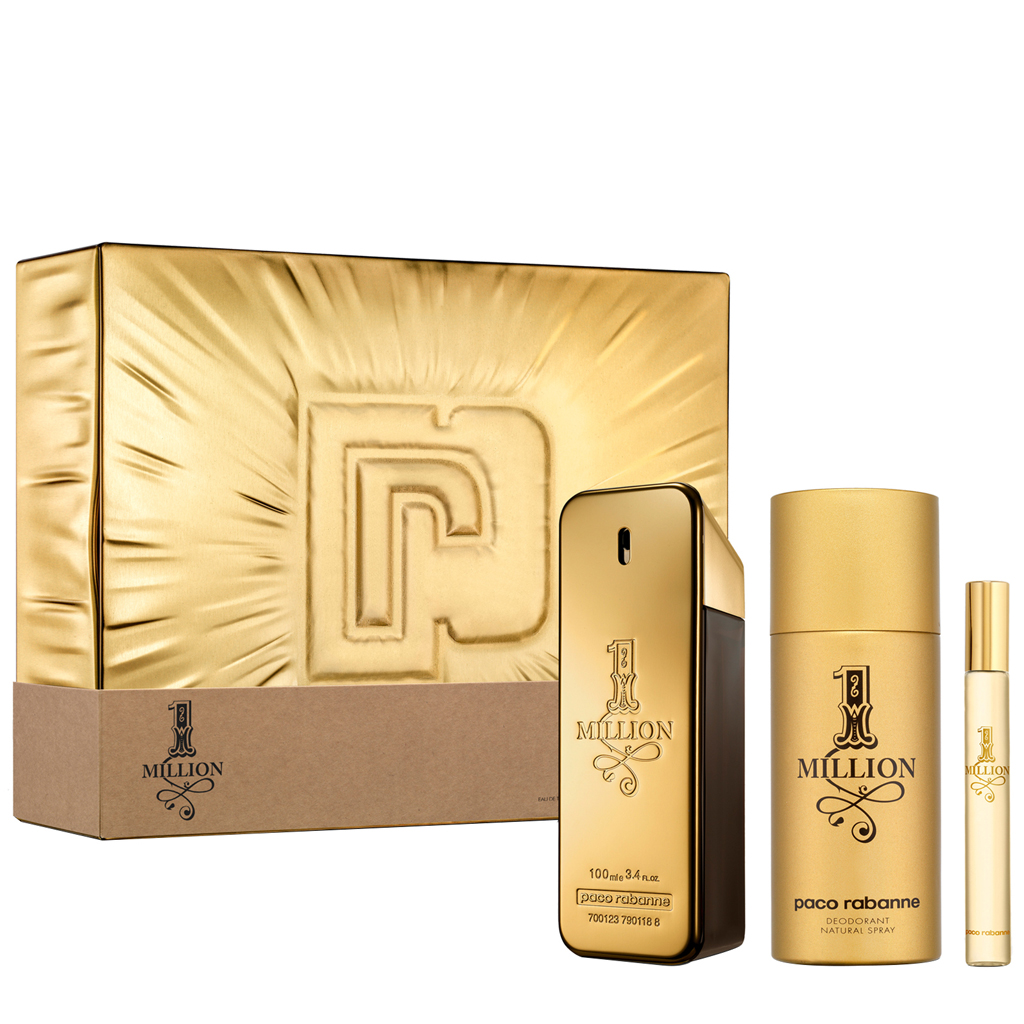 PACO RABANNE ONE MILLION EDT 100ML + 150ML DEODORANT + 10ML MINI