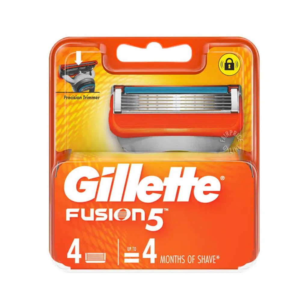 Gillette Fusion Razor Blades 4 Cartridges Refills