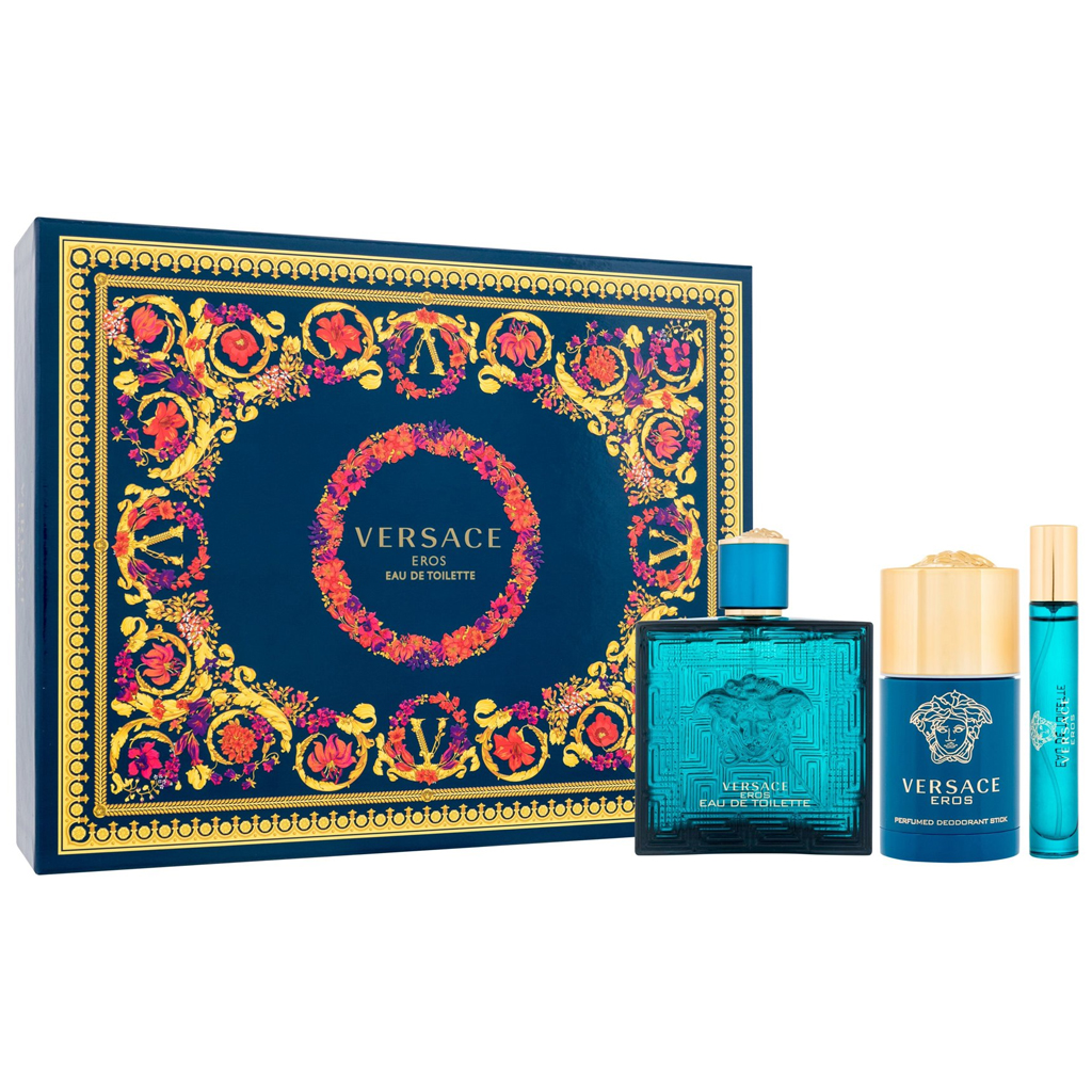 VERSACE EROS SET EDT 100ML + DEODORANT 75ML + MINI 10ML