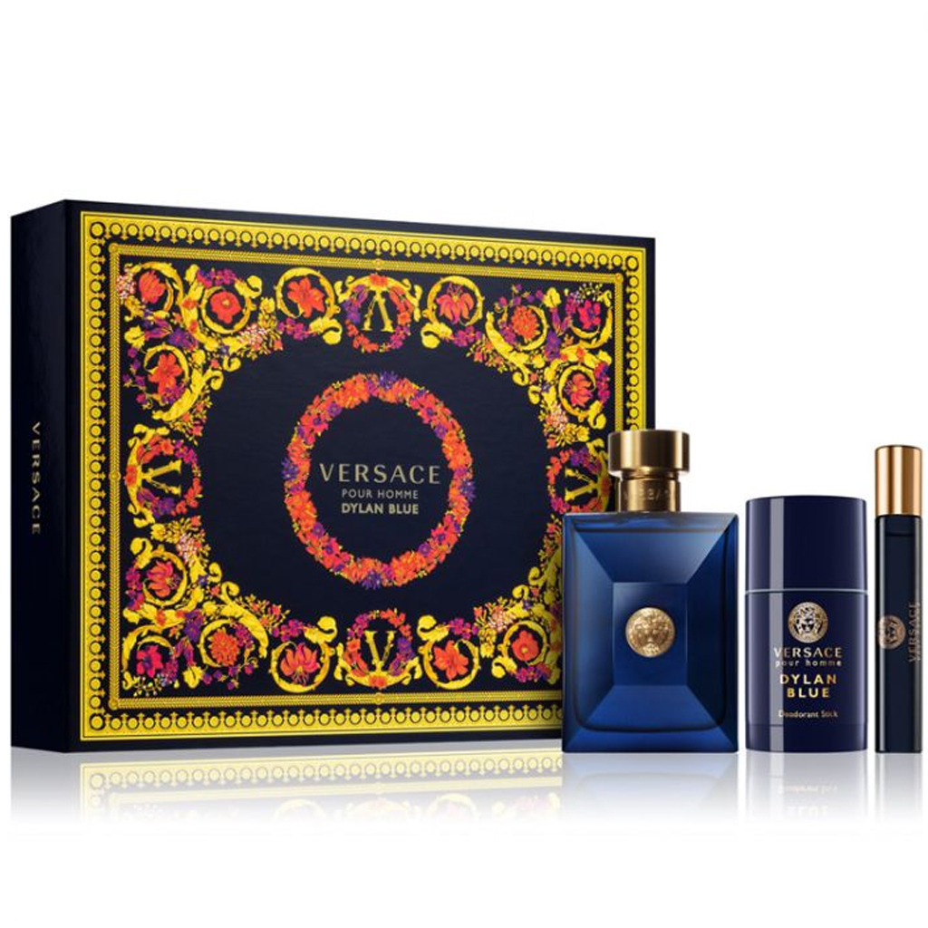 VERSACE DYLAN BLUE SET EDT 100ML + DEODORANT 75ML + MINI 10ML