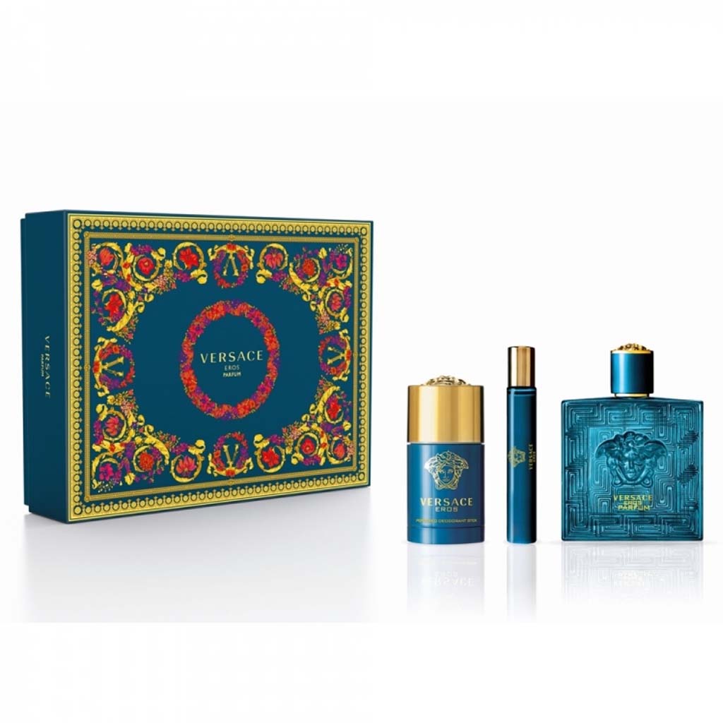 VERSACE EROS SET PARFUME 100ML + DEODORANT 75ML + MINI 10ML