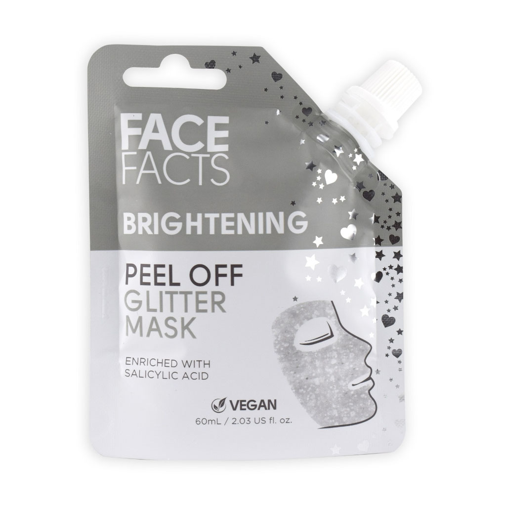 Face Facts Silver Brightening Peel-Off Glitter Mask - 60ml