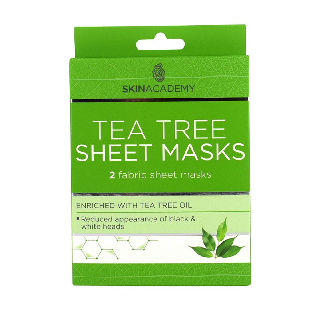 Skin Academy Tea Tree Fabric Sheet Mask - 2 Masks