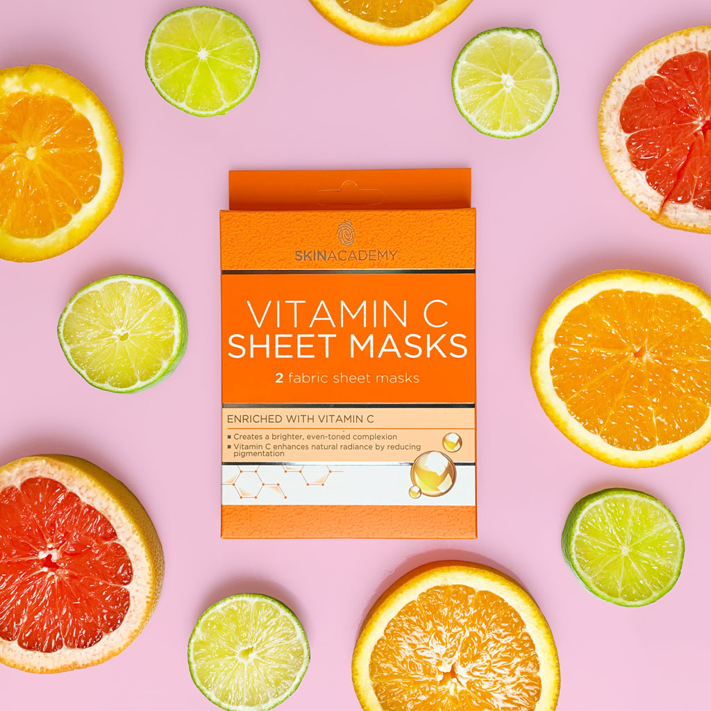 Skin Academy Vitamin C Fabric Sheet Face Mask 2- Masks