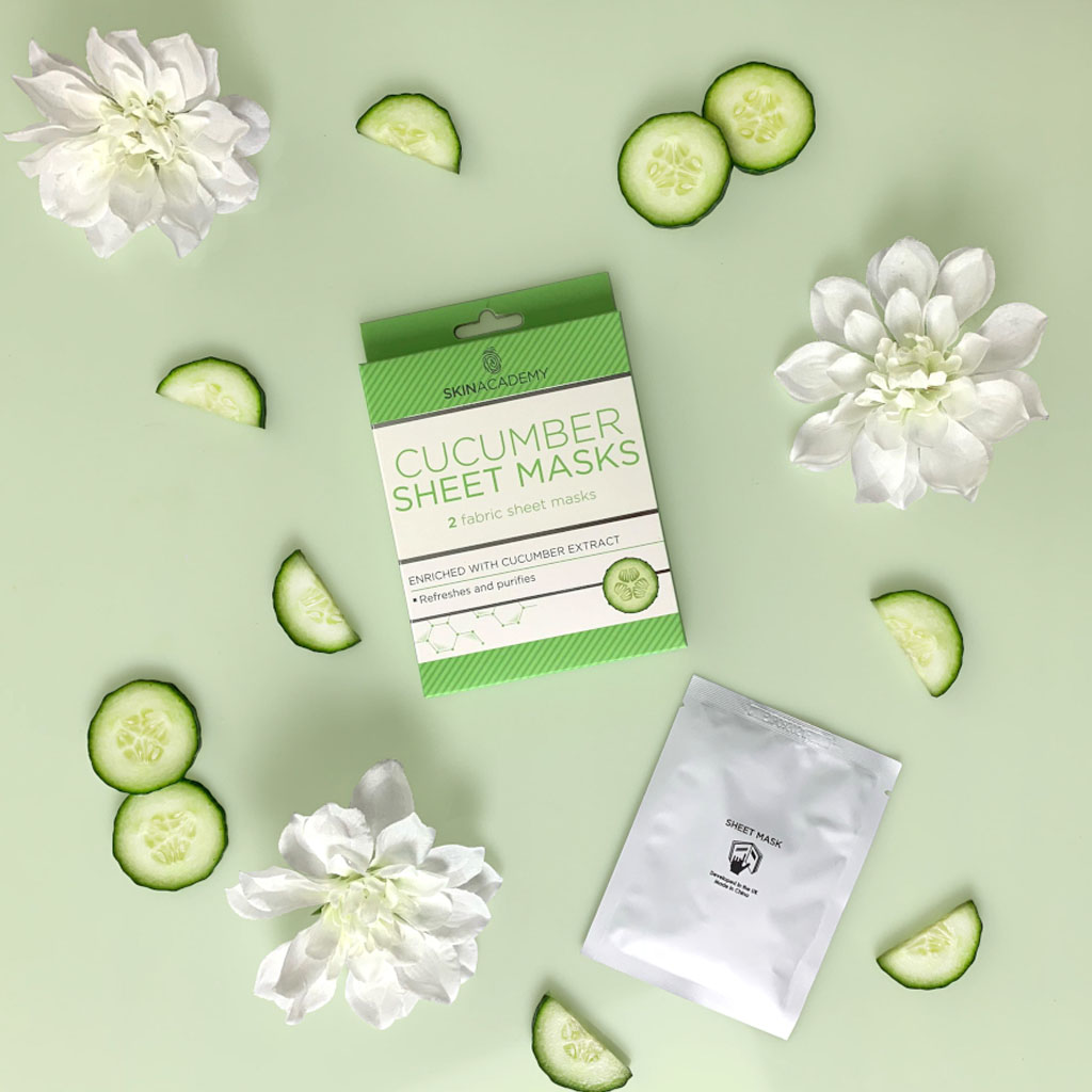 Skin Academy Cucumber Fabric Sheet Mask - 2 Masks