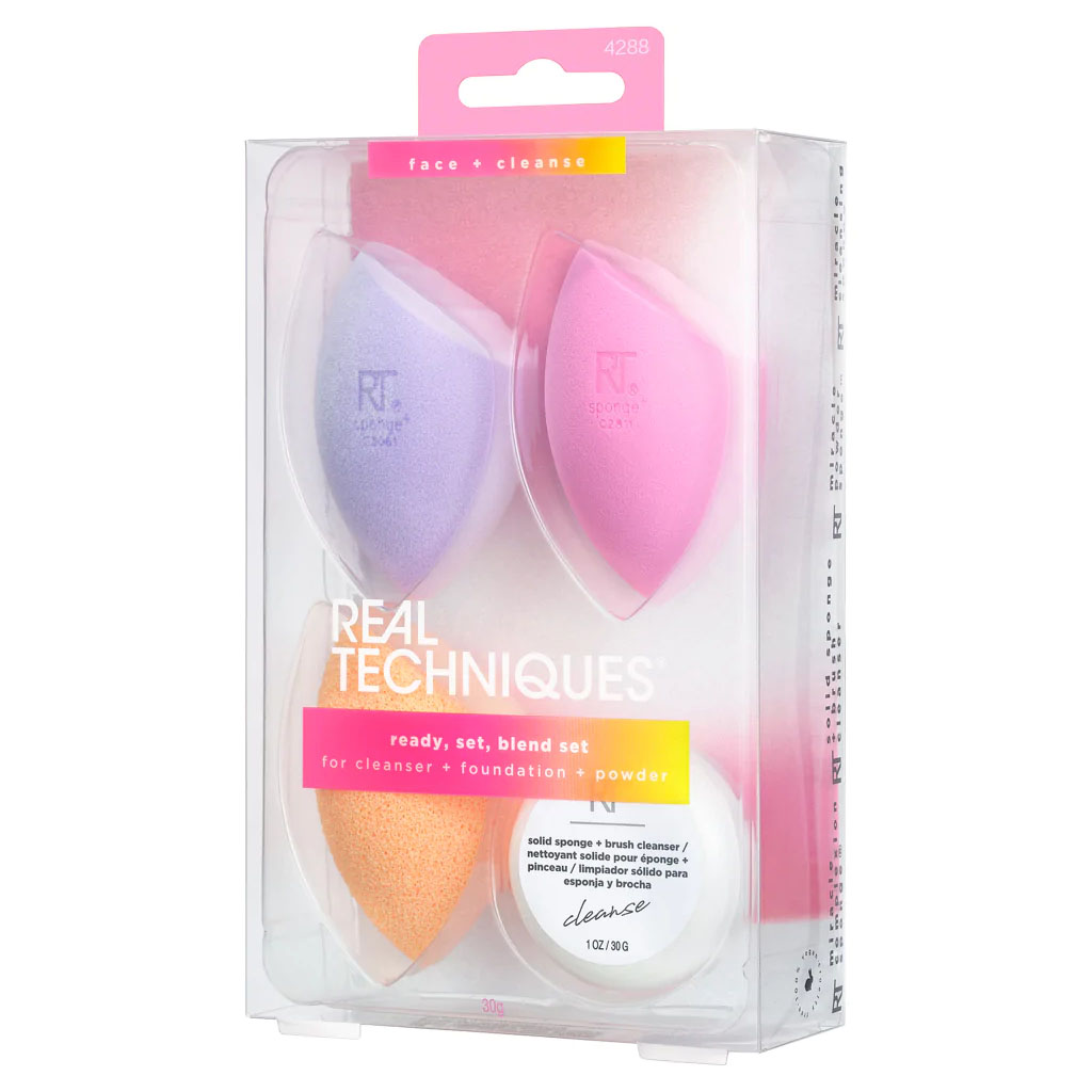 Real Techniques  Chroma Blend &amp; Glow 4Pc Sponge Set