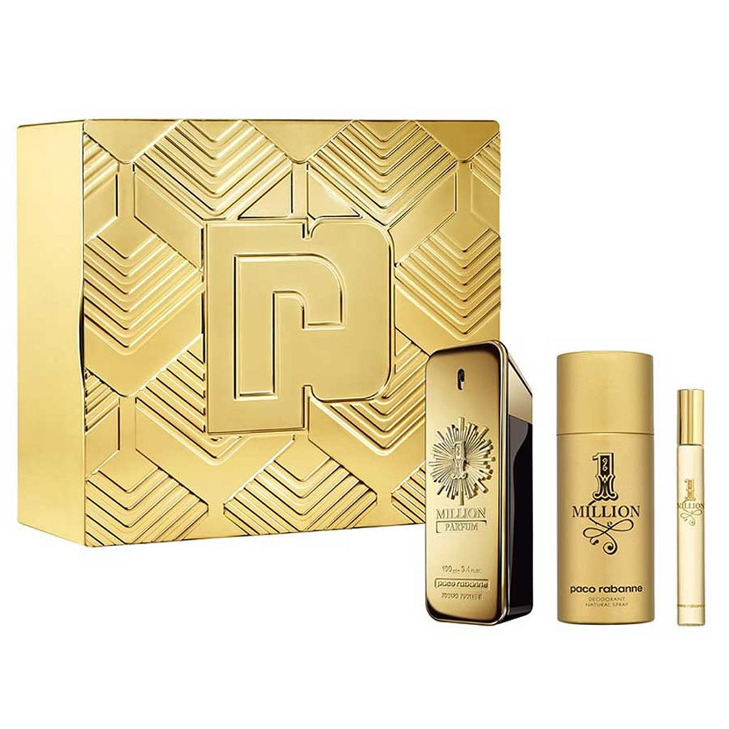 PACO RABANNE SET ONE MILLION PARFUME 100ML + DEO 150ML + MINI 10ML