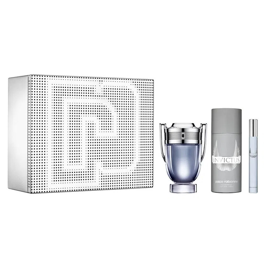 PACO RABANNE INVICTUS SET EDT 100ML + DEO 150ML + 10ML