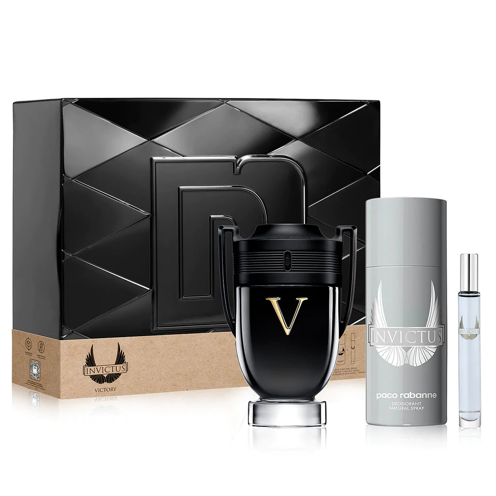 PACO RABANNE INVICTUS VICTORY SET EDP 100ML + DEO 150ML + 10ML