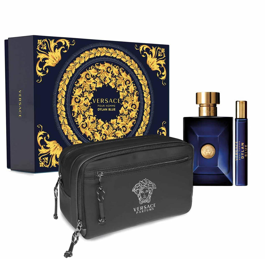 Versace Dylan Blue Set 3 PCs 100ML EDT+ Mini 10Ml + Bag