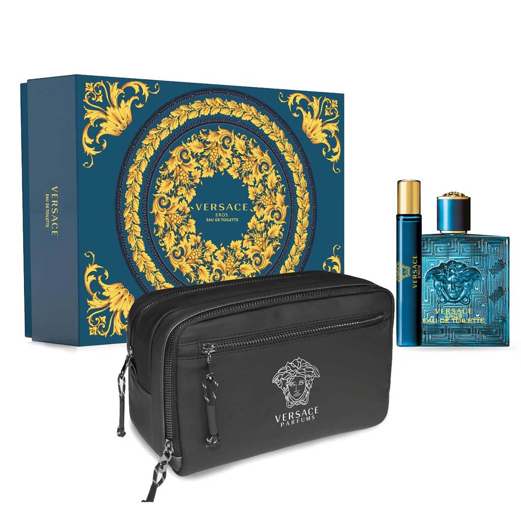 Versace Eros Set 3 PCS 100ML EDT + Mini 10Ml + Bag