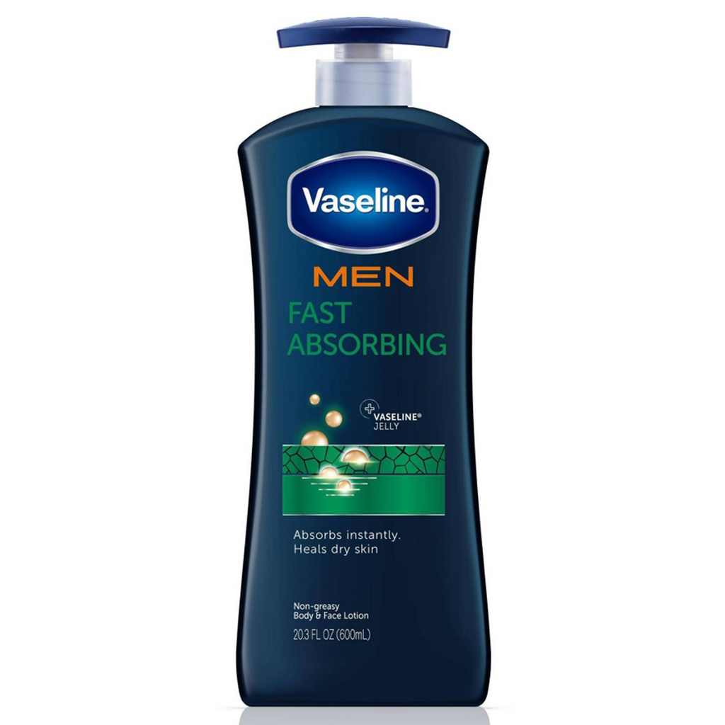 Vaseline Men Healing Moisture Fast Absorbing Face Body Lotion 600ml