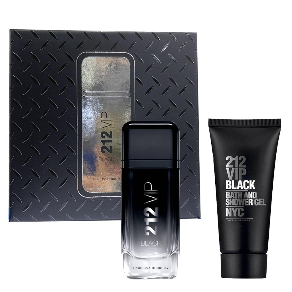 212 VIP BLACK Set 100Ml EDP + 100ML Shower Gel By Carolina Herrera