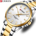 Curren Men Watch C9090G Silver, Gold &amp; White