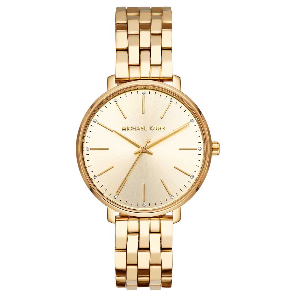 Michael Kors Charley Women's Gold Tone Cystal Bezel 38mm Watch MK4399