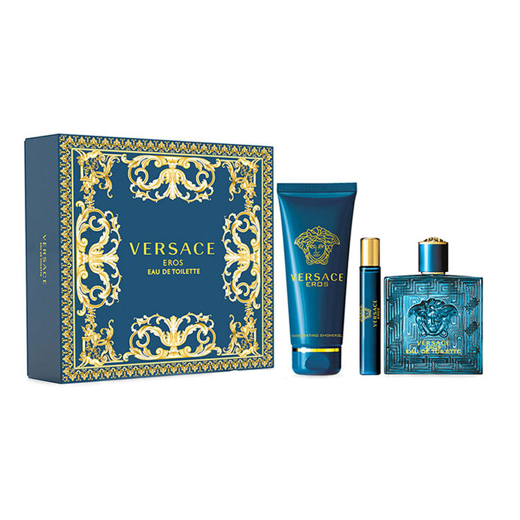 Versace Eros Set (EDT 100ml + EDT 10ml + SG 150ml) for Men