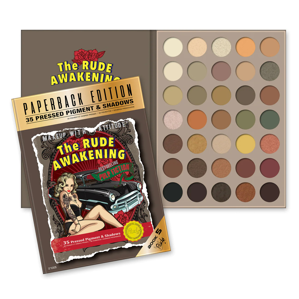 Rude Paperback Edition Book5 35 Pressed Pigment &amp; Shadows Palette