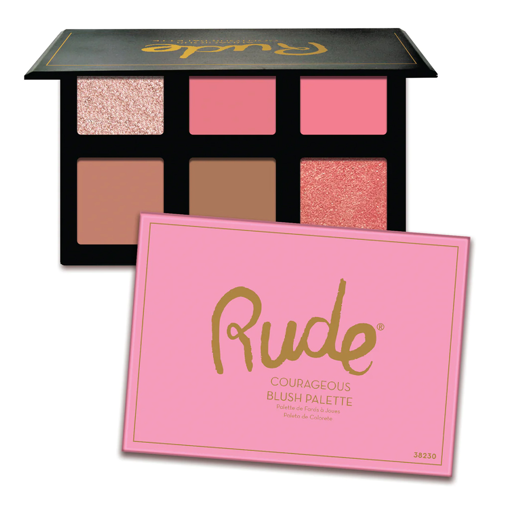 Rude Courageous Blush Palette 6 Colours