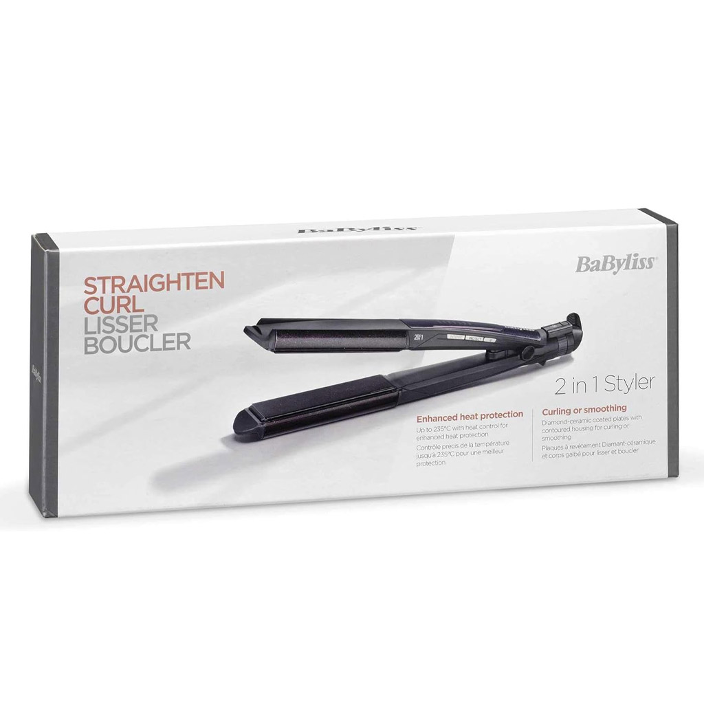 BaByliss ST330E Intense Protect 2in1 Hair Straightener Wet &amp; Dry Diamond Ceramic