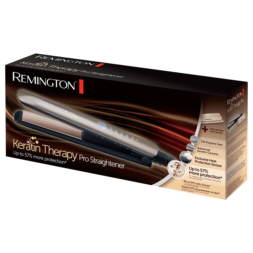 Remington Keratin Therapy Pro Straightener Up To 57% More Protection S8590