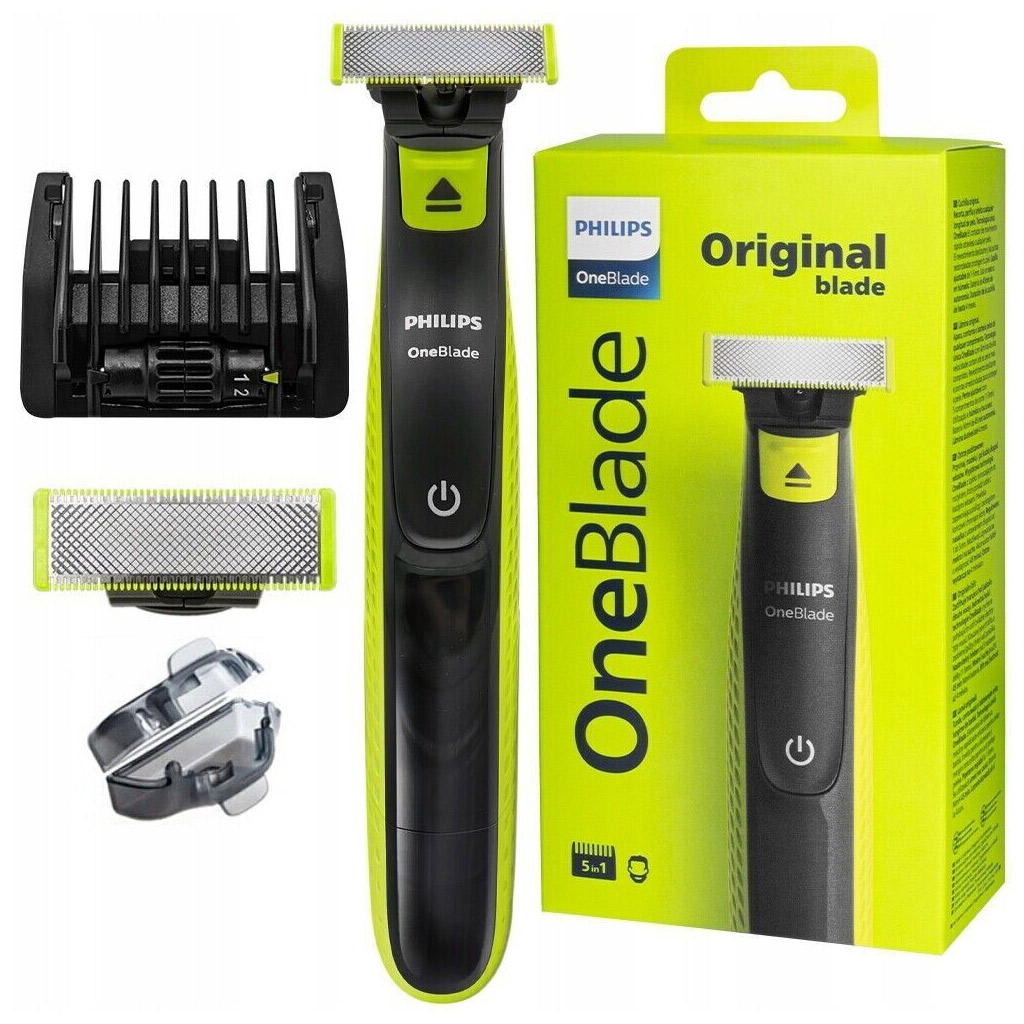 Philips OneBlade Shaver/Trimmer, Face QP2721/20 Operating Time (Max) 45 Min, Wet &amp; Dry, NiMH, Black/Yellow