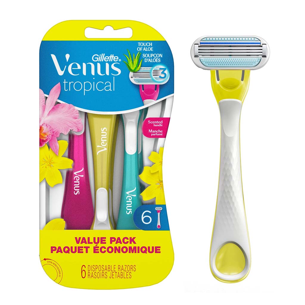 Gillette Venus Tropical Disposable Razors, Pack of 3